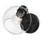 Westinghouse Fixture Wall 60W Hyson Universal Mount, Matte Black Clear Glassobe Glass 6127800 - alternate 3